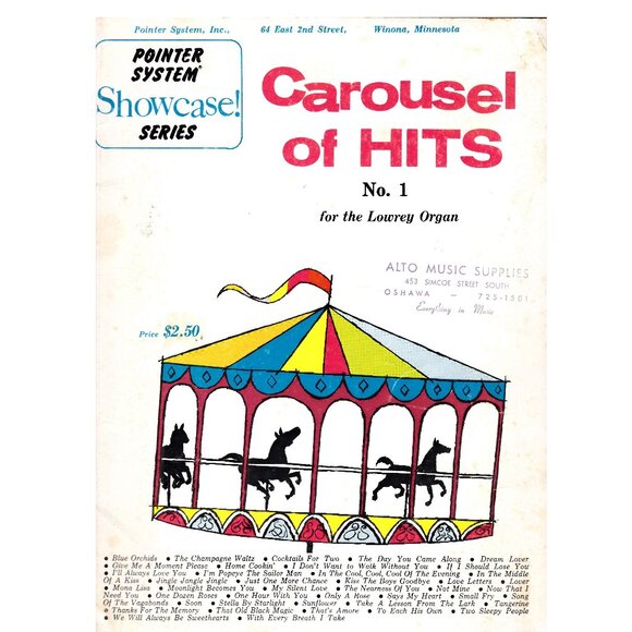 Carousel of Hits Number 1 for the Lowrey Organ (Pointer System Showcase Series) - Picture 1 of 4